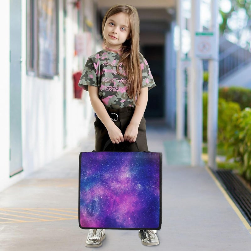 KEEPREAL Galaxy Zipper Binder for School with Shoulder Strap & Extra Pockets - 1.5 Inch 3-Ring Binder Holds 500+ Sheets, Textbooks, Laptop - Image 3
